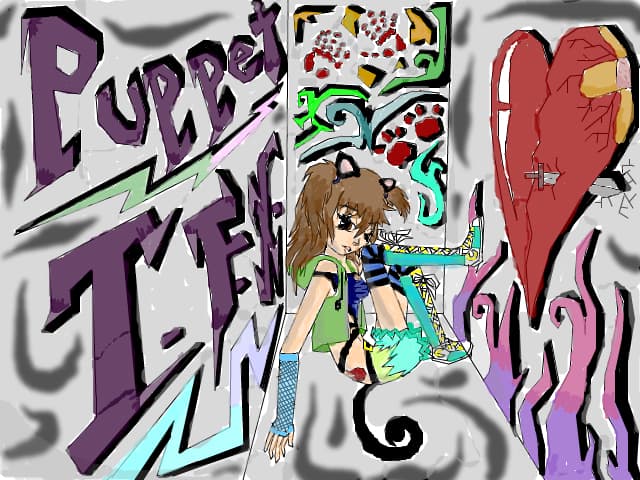 Emo Girl - Puppet T.F.K graffiti