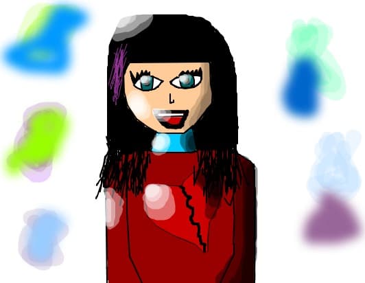 Girl with black lips
