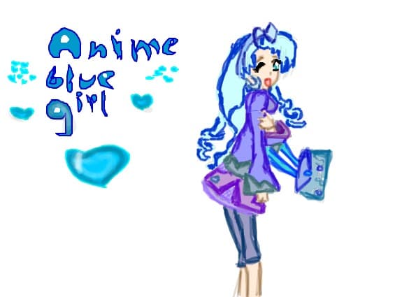 anime blue girl