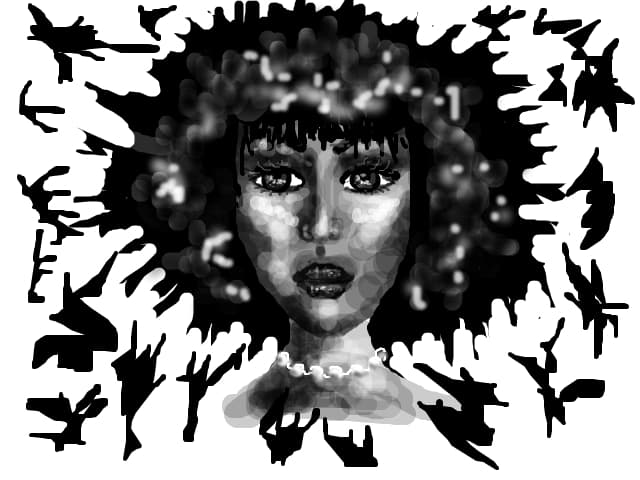 black or white