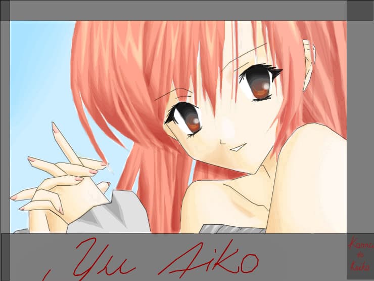 Aiko-chan saying "Happy Birthday" to her dearest aunt:)
