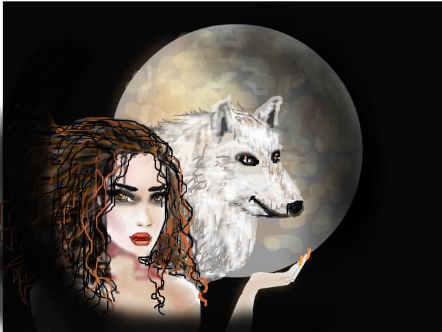 luna, fata si lupul