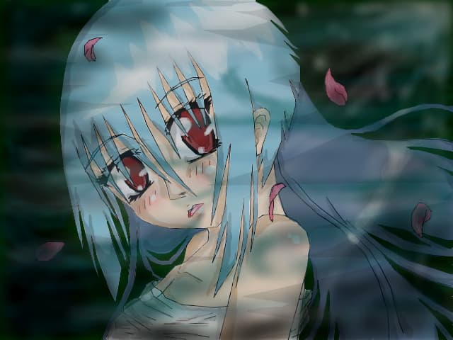 Anime girl din imaginatzie