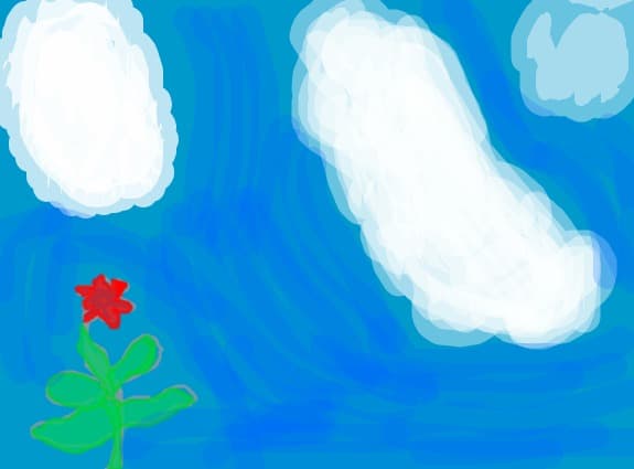 o floare..si 3 nori :)