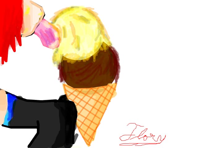 i\'m eating ice cream <3