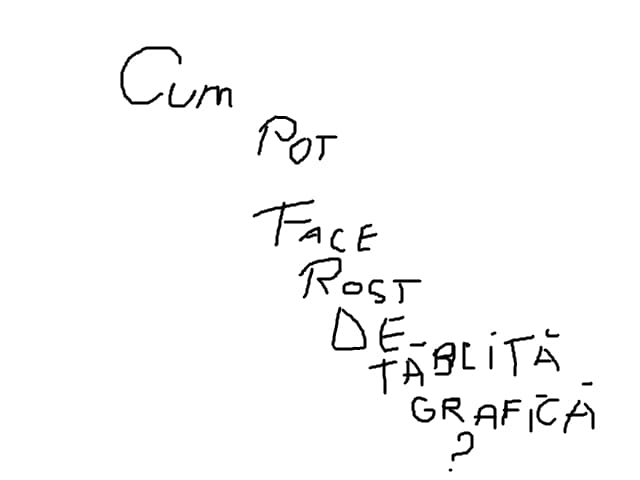 cum pot sa am tablita grafica?