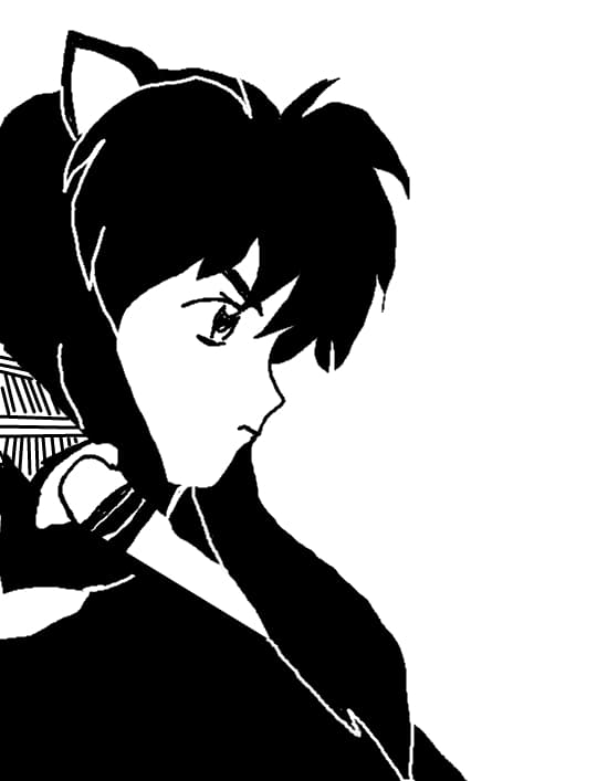 inuyasha black &amp; white