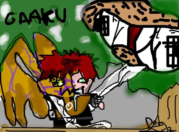 "gaara+shukaku+distrugere"e cam auirea,stiu
