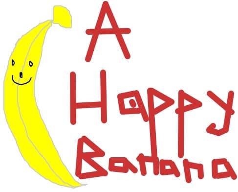 a happy banana