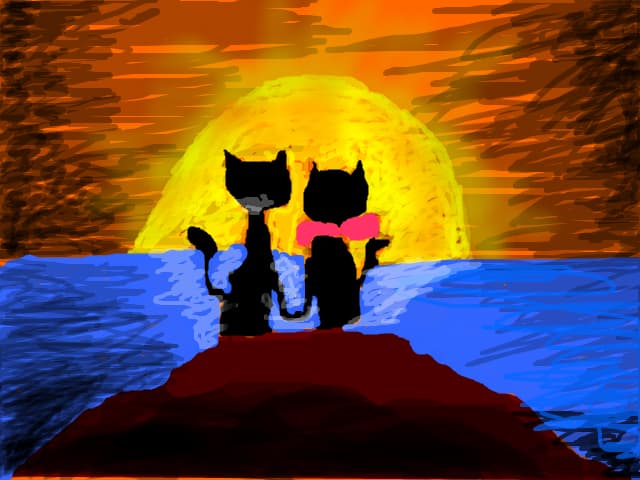 two cats
