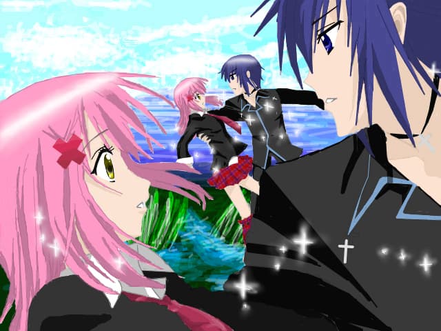 Amu si Ikuto din Shugo Chara (anime-ul meu preferat)