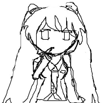 ar trebui sa fie miku dar ste o porcarie desenul meu :((