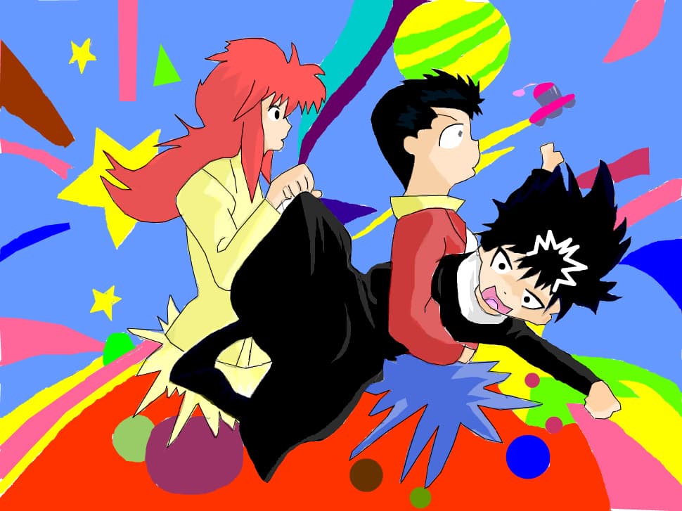 kurama, yusuke si hiei :))