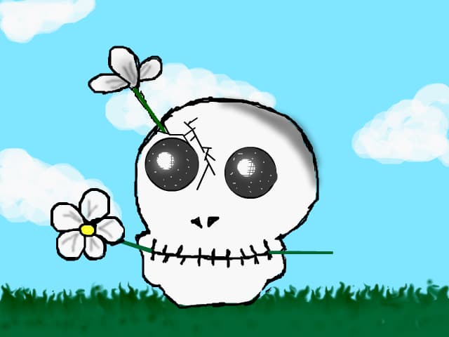 skull with no more roses~sorry nu mai avem in stoc~
