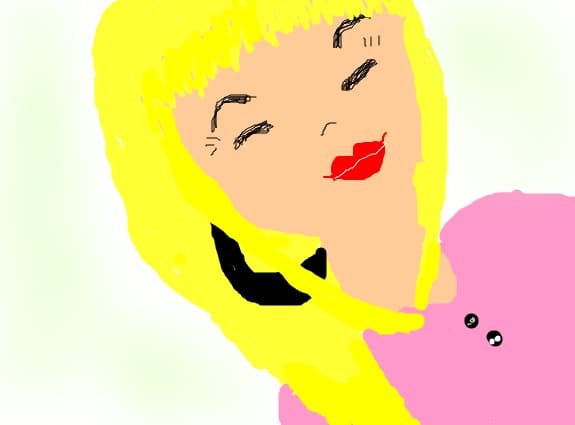 fata care face cu ochiul