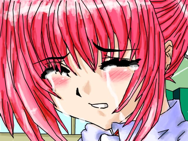 Anime girl crying