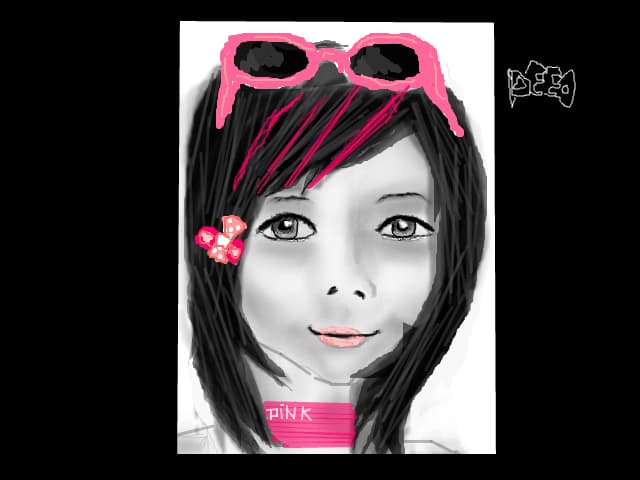 pink ist vorne