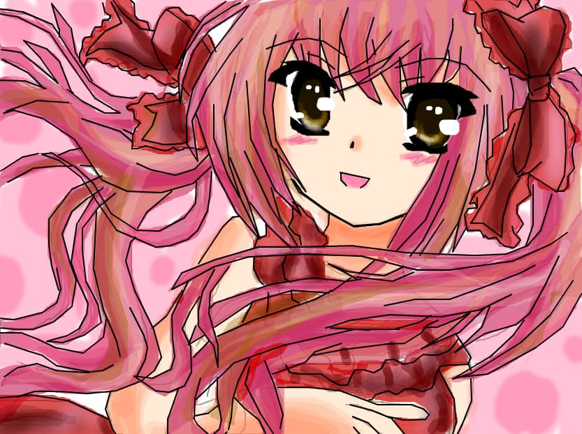 anime pink girl