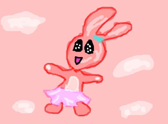 iepurasul rosu pentru concursul rainbow bunnies
