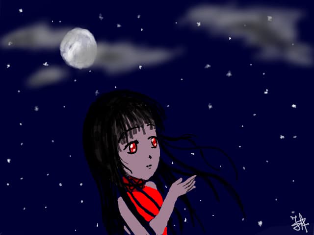 In the moon\'s shadow..