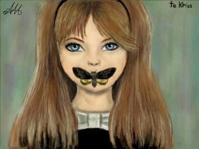 girl with moth