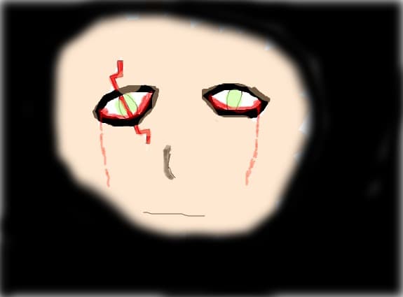 a sad face