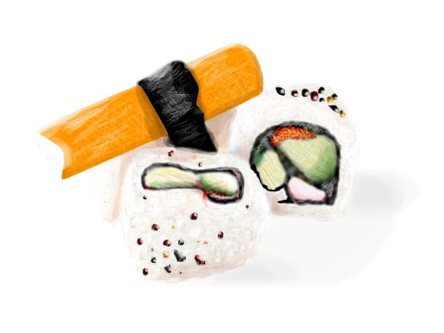 Hai ca n-am desenat de mult de mult asa ca fac cinste cu SUSHI!!