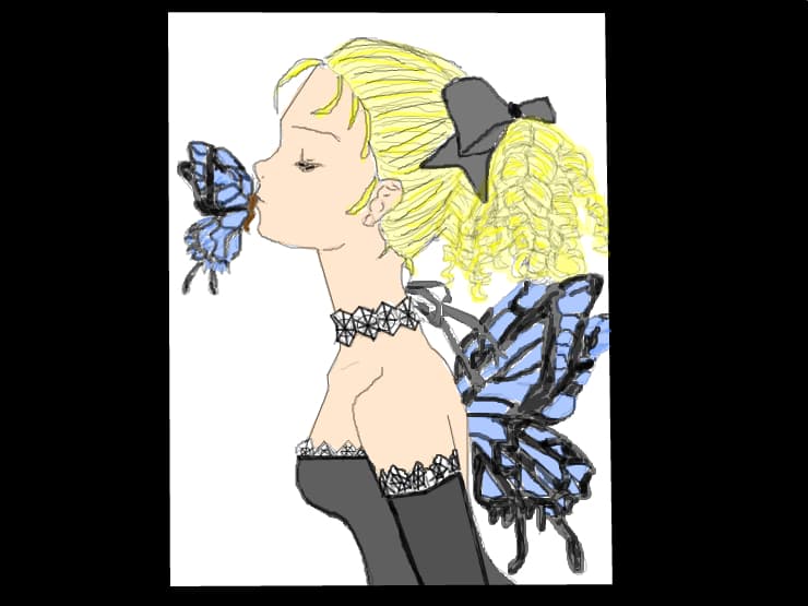 Anime girl buterfly colaborare cu DarkShyna