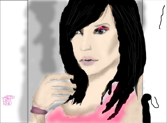 emo girl pink