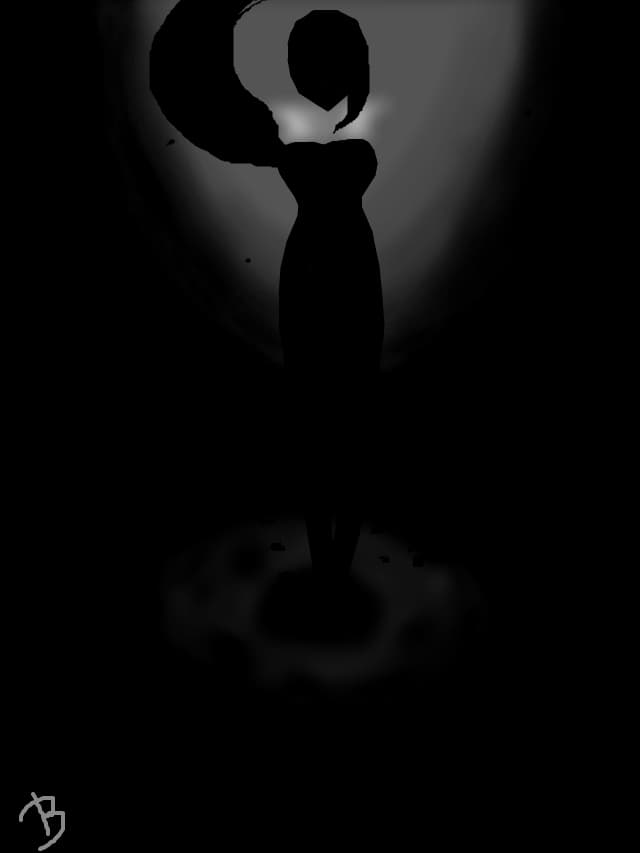 In the dark...