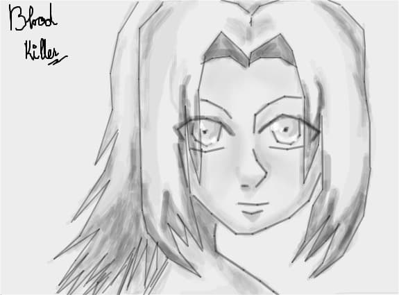 Sakura haruno (alb negru)