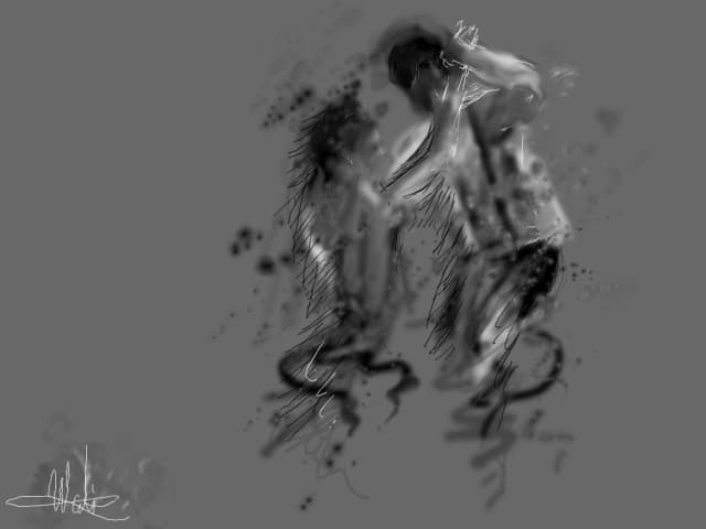 Mi`as fi dorit sa fi aici..[Desen abstract]