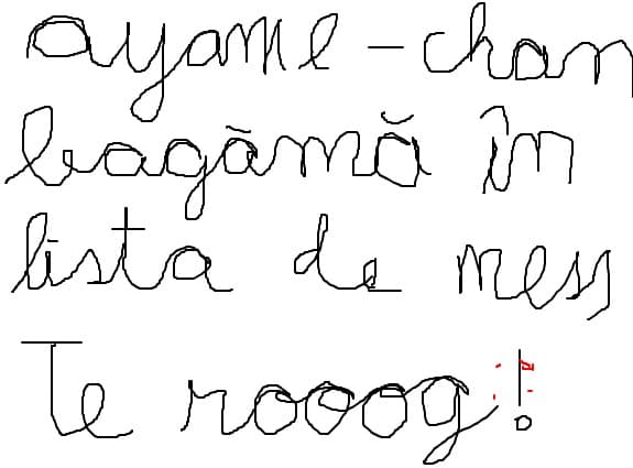 ayame chan baga-ma te rog in lista de mess trb sa vb ceva cu tine asta sau da-mi booz:D