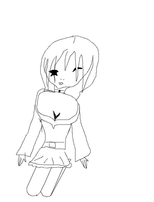 alb negru fata anime