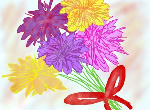 un buchet de flori pentru tine