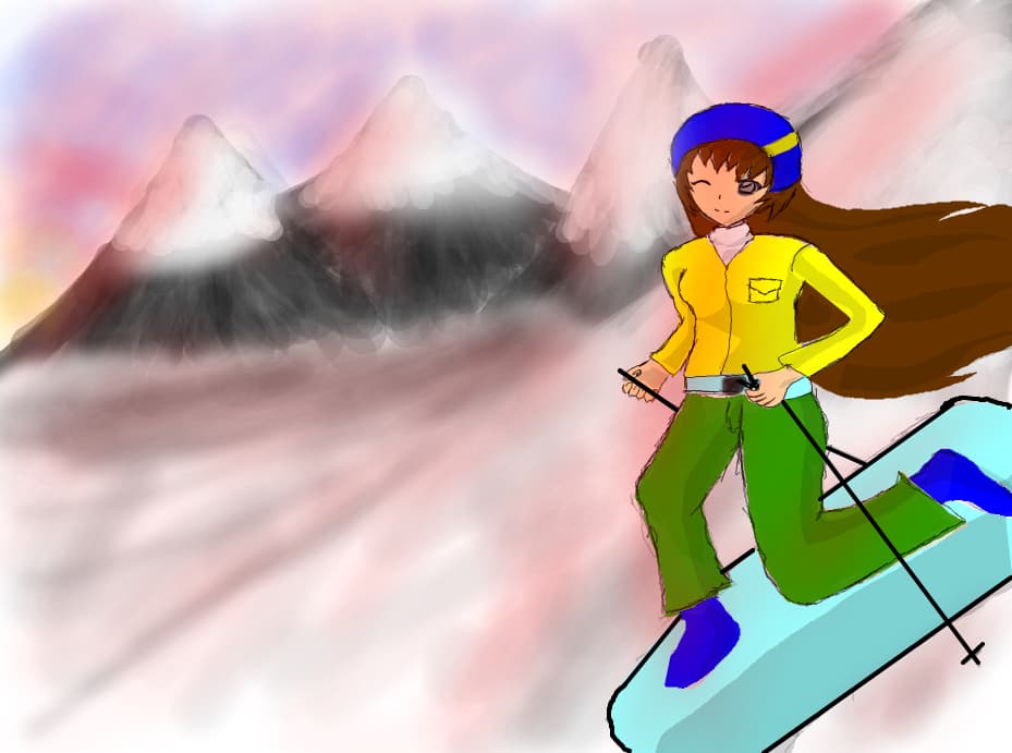 winter anime girl