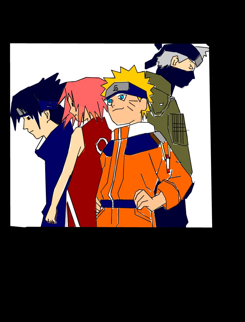 sasuke,sakura,naruto si kakashi