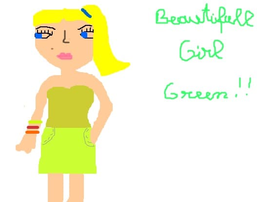 beautifull girl green