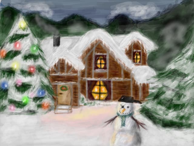 Christmas night.