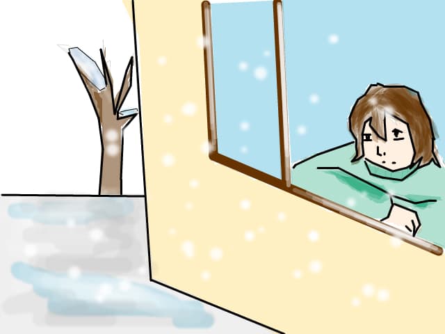 first snow cica:((