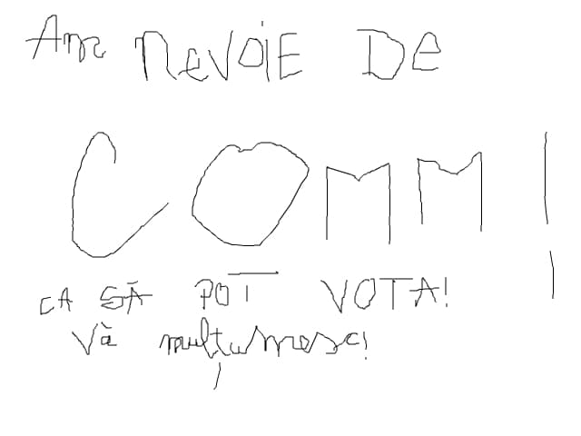 am nevoie de comentarii ca sa va pot vota pe cei ce ma ajuta