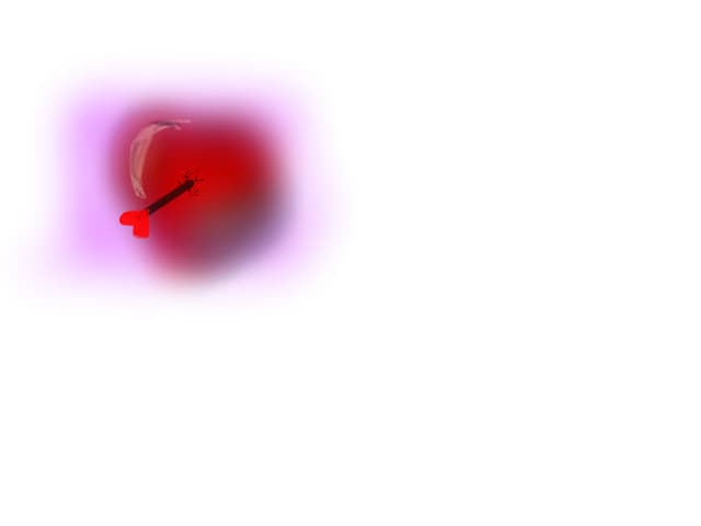 o inima atinsa de cupidon