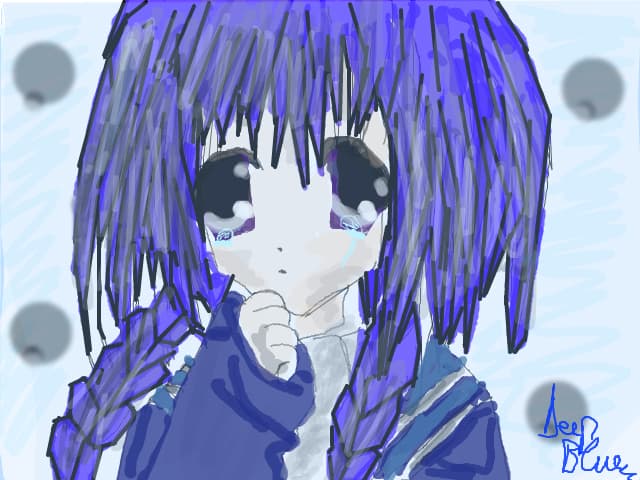Blue anime girl