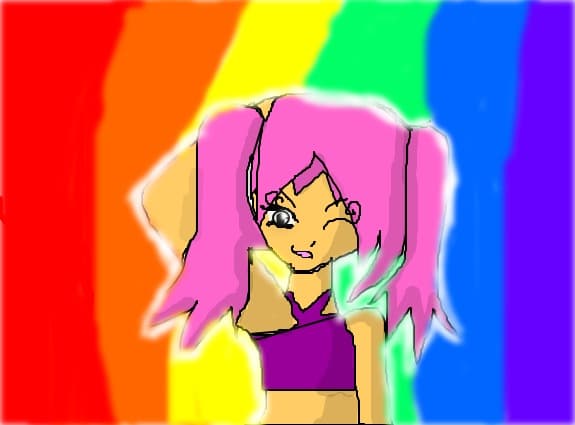 eu..mam desenat oleaca ca mn numai ca eu am par negru cu suvite roz :P:P