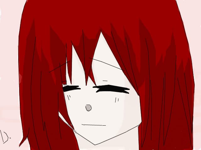 anime red girl
