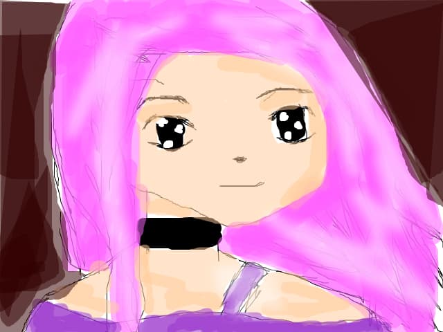 anime girl pink
