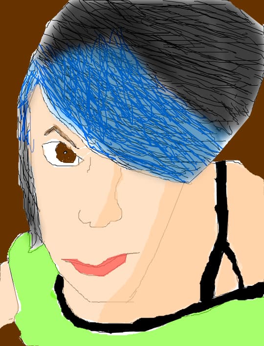 blue hair girl