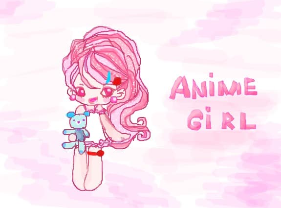 Pink anime girl