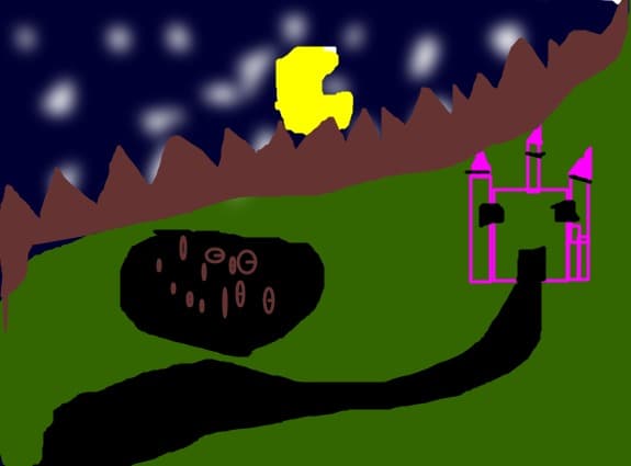 Castelul  cu luna si stelele