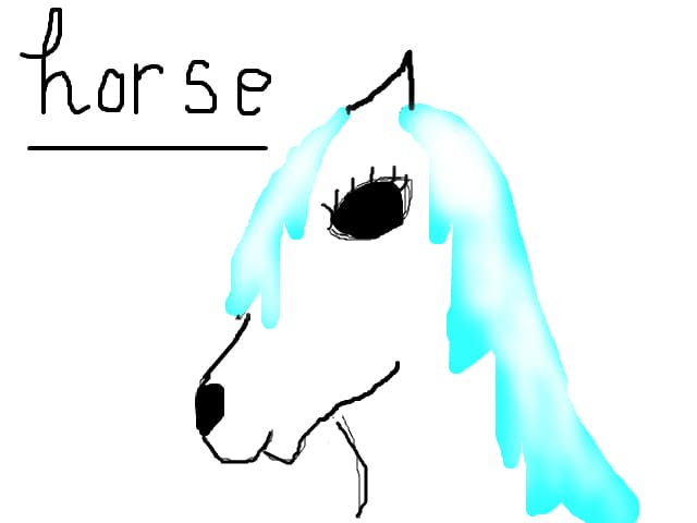 e dragalas imi plc kand am scris Horse k am scris drept si linia de sub el e trasata cu mana libera 